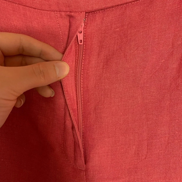 Ann Taylor Loft Women’s Pink Linen Blend Pants Size US  12 Lined Lightweight - Picture 7 of 12